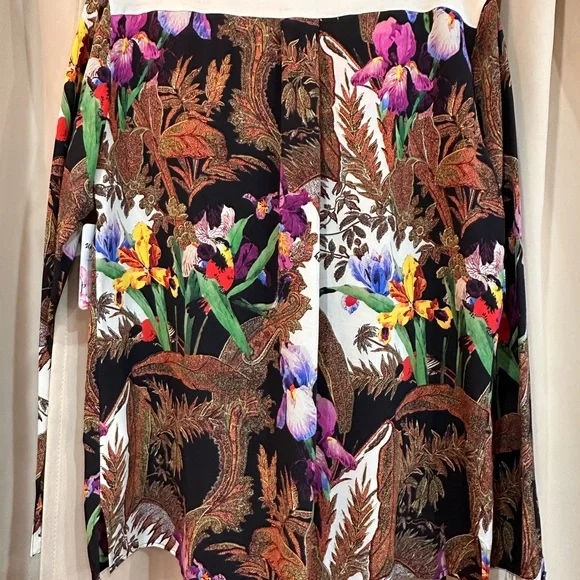 Beautiful Etro Floral silk Multicolor Women's Blouse size 46 (U.S. 14) - Picture 2 of 5